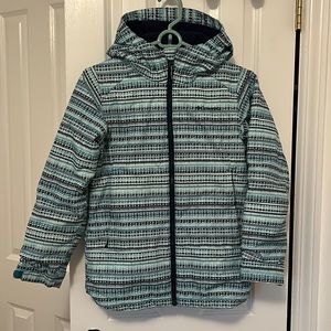 Columbia kids’ blue print ski jacket M (10-12)